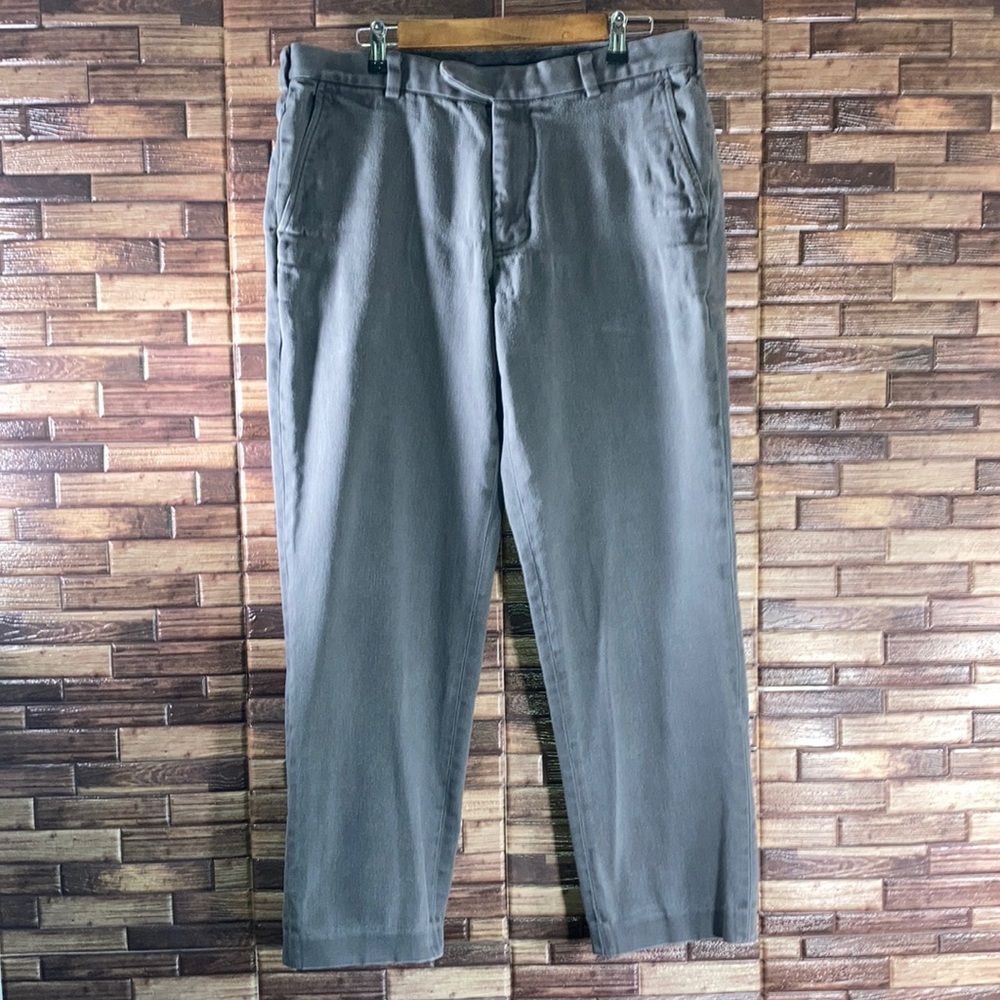 Mens Brooks Brothers Gray Clark Pants Size 36x32